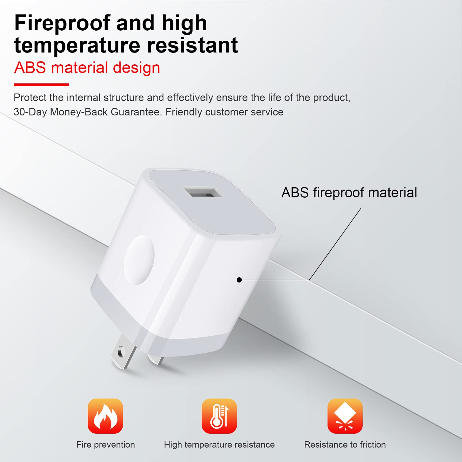 Charger Block for iPhone, Plug in Phone Charger, Sicodo 4Pack Single Port USB Wall Charge Fast Charging Adapter Cube Box for iPhone 16 15 14 13 SE(2020) 12/11pro/XS/XS Max,Samsung Galaxy S25/S24/S23