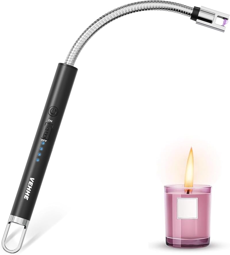 VEHHE Electric Candle Lighter USB Rechargeable 360° Flexible Neck Windproof