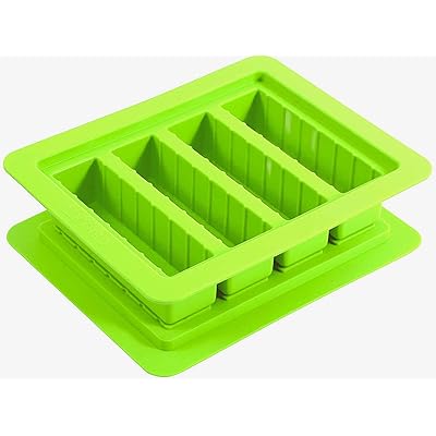 Buy Butter Mold Silicon Tray 8 Us Tablespoons 0 25lb 4 Ounce The Butter Maker With Lid For Butter Stick Green Butter Mold Online In Turkey B092zkcc4p