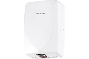 ASIALEO Hand Dryer for Bathrooms Commercial,ADA Compliant Thin Electric Automatic Sensor ABS hand dryers for Home,Hot and Cold Air Conversion,120V/700W Fast Drying,Wall Mounted.