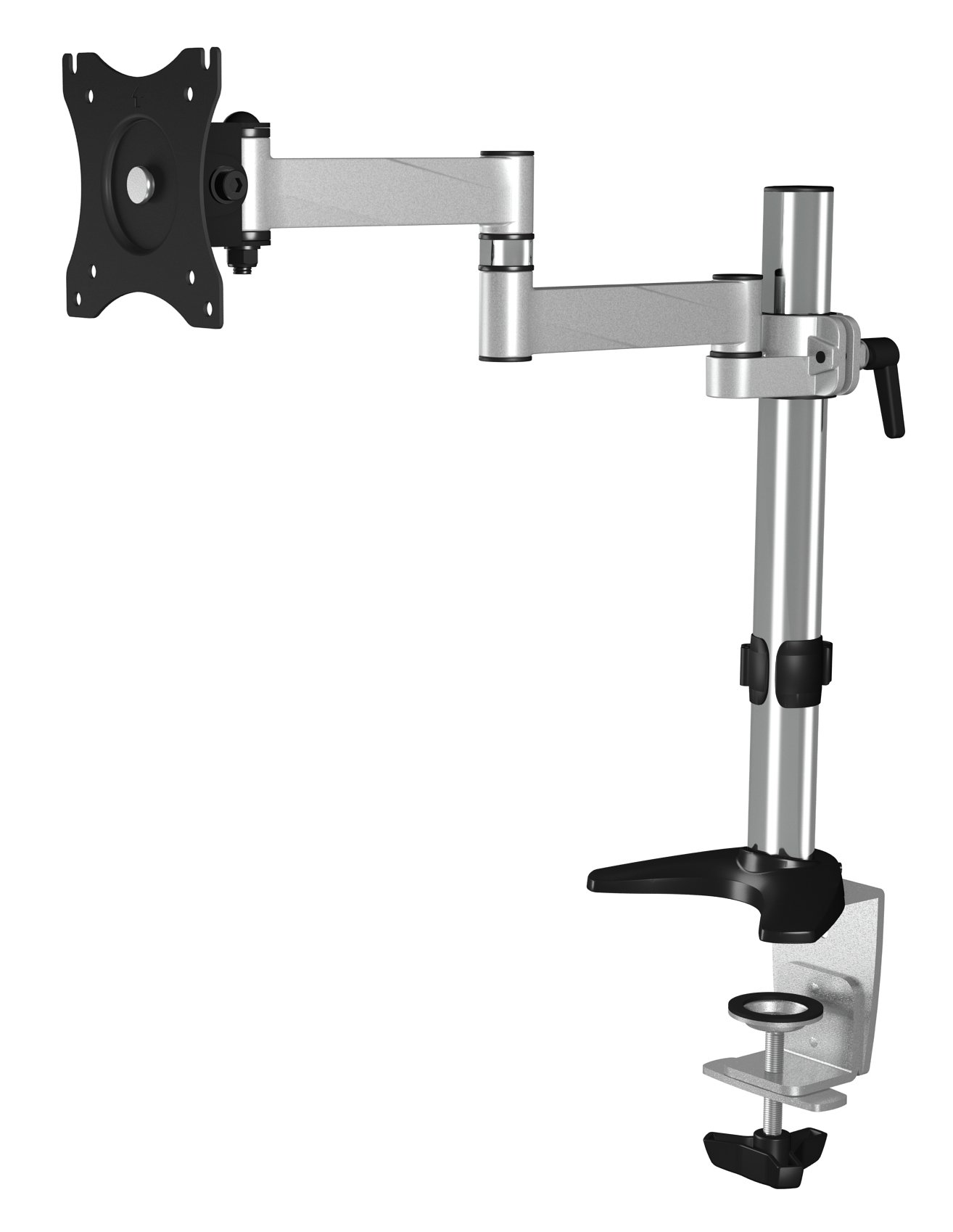 Icy Box IB-MS403-T monitor stand with desk mount Silver