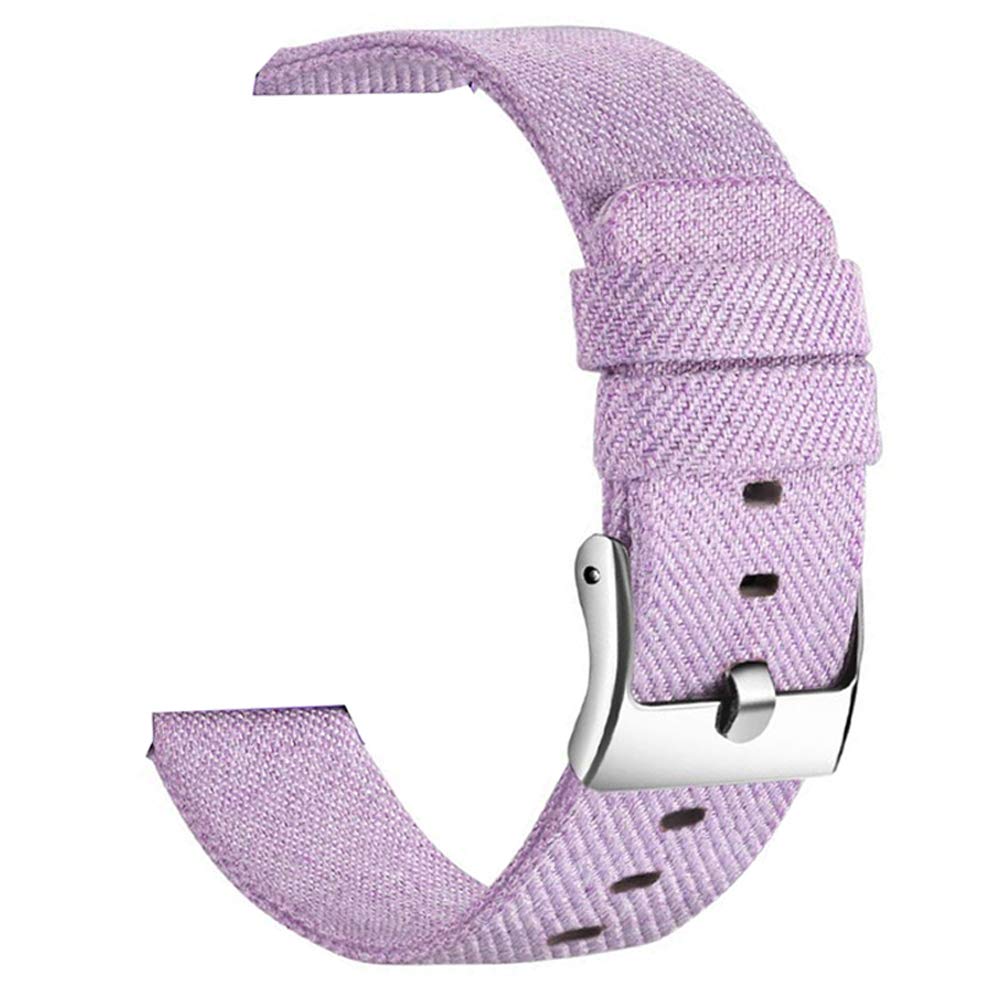 Compatible for Garmin vivoactive 4S Bands, Lvbu Breathable Nylon Woven Fabric Replacement Accessory Strap Compatible for Garmin vívoactive 4S 40mm Smartwatch (Purple)