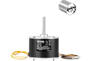 VEVOR OEM Upgraded Condenser Fan Motor, 1/5HP, 825RPM, Replacement for ac GE Genteq Carrier Bryant Payne Dayton, 5KCP39GFS166S, 3S003, Reversible Rotating + Capacitor