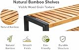 1ABOVE Bamboo 2-Tier Shoe Rack Plant Stand 67x25x32 cm Black Natural view 3