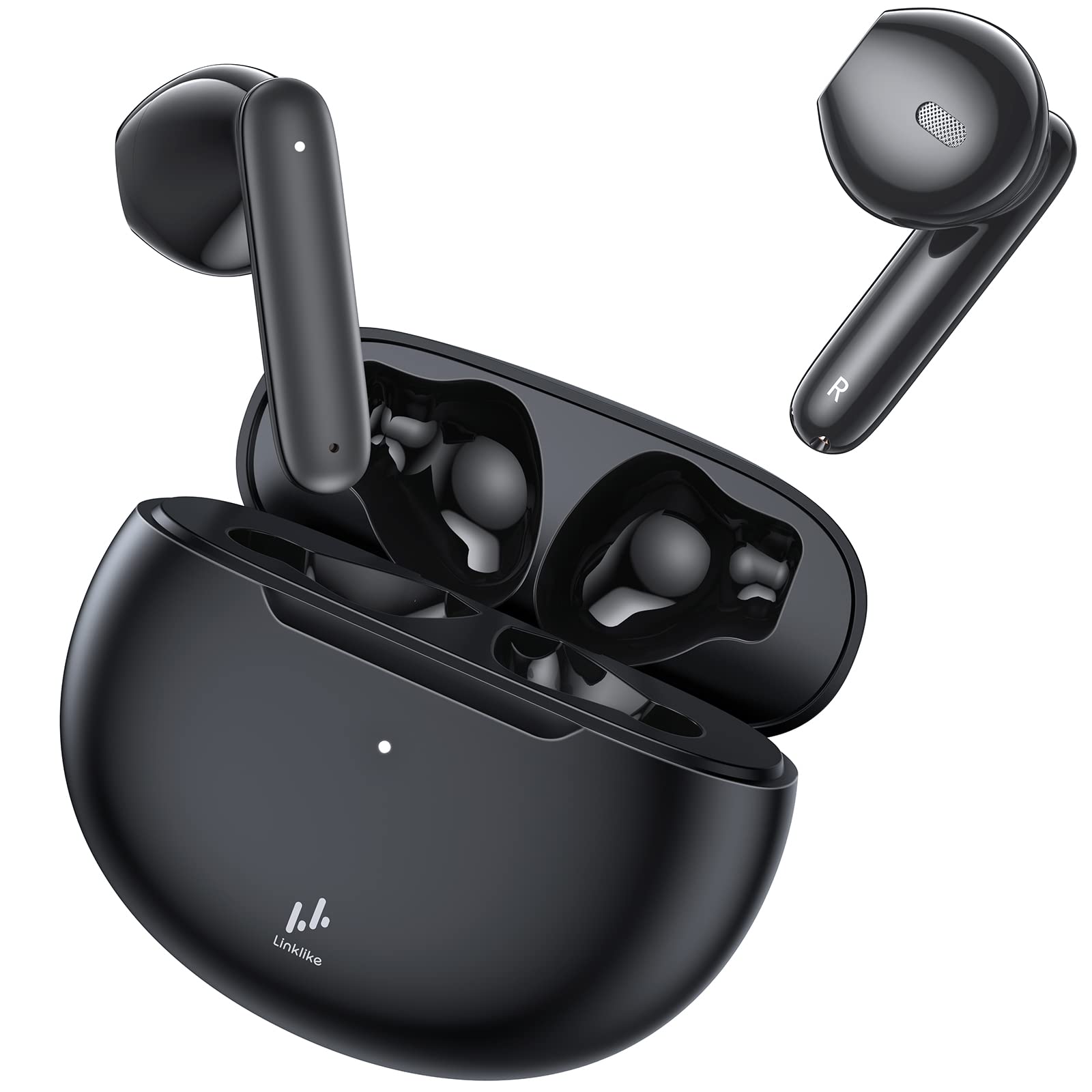 Photo 1 of Linklike LinkPods Deep Bass Wireless Earbuds Bluetooth5.3 Earbuds with Noise Cancelling Microphone Call Clear Lightweight Wireless Earphones Hi-Fi Wireless Headphones 40H Playtime for iPhone&Android