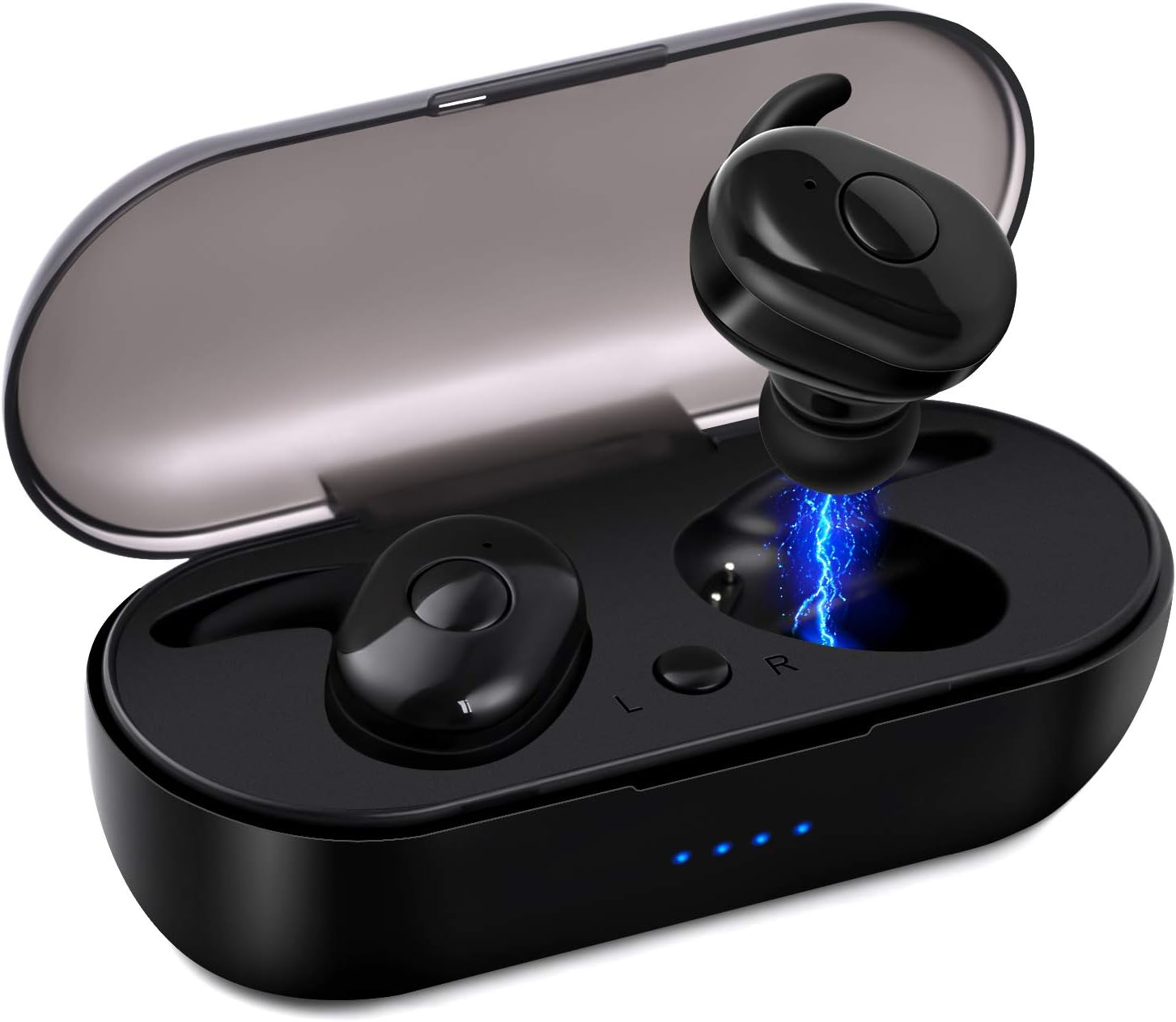 Silipower True Wireless Earbuds, Bluetooth Headphones, in-Ear Sweat-Proof Stereo Earphones with Mic, Portable Charging Case (DP-100)