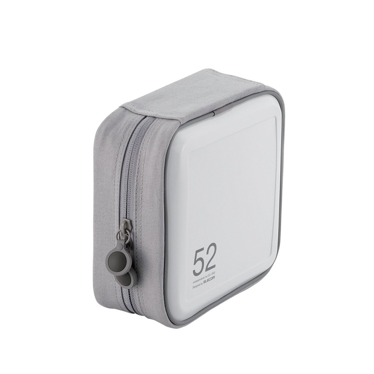 エレコム DVD CDケース セミハード ファスナー付 52枚収納 ホワイト CCD-H52WH商品画像