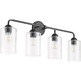 Quorum Lighting Charlotte - 4 Light Bath Vanity-12.75 Inches Tall and 32.5 Inches Wide-Matte Black Finish