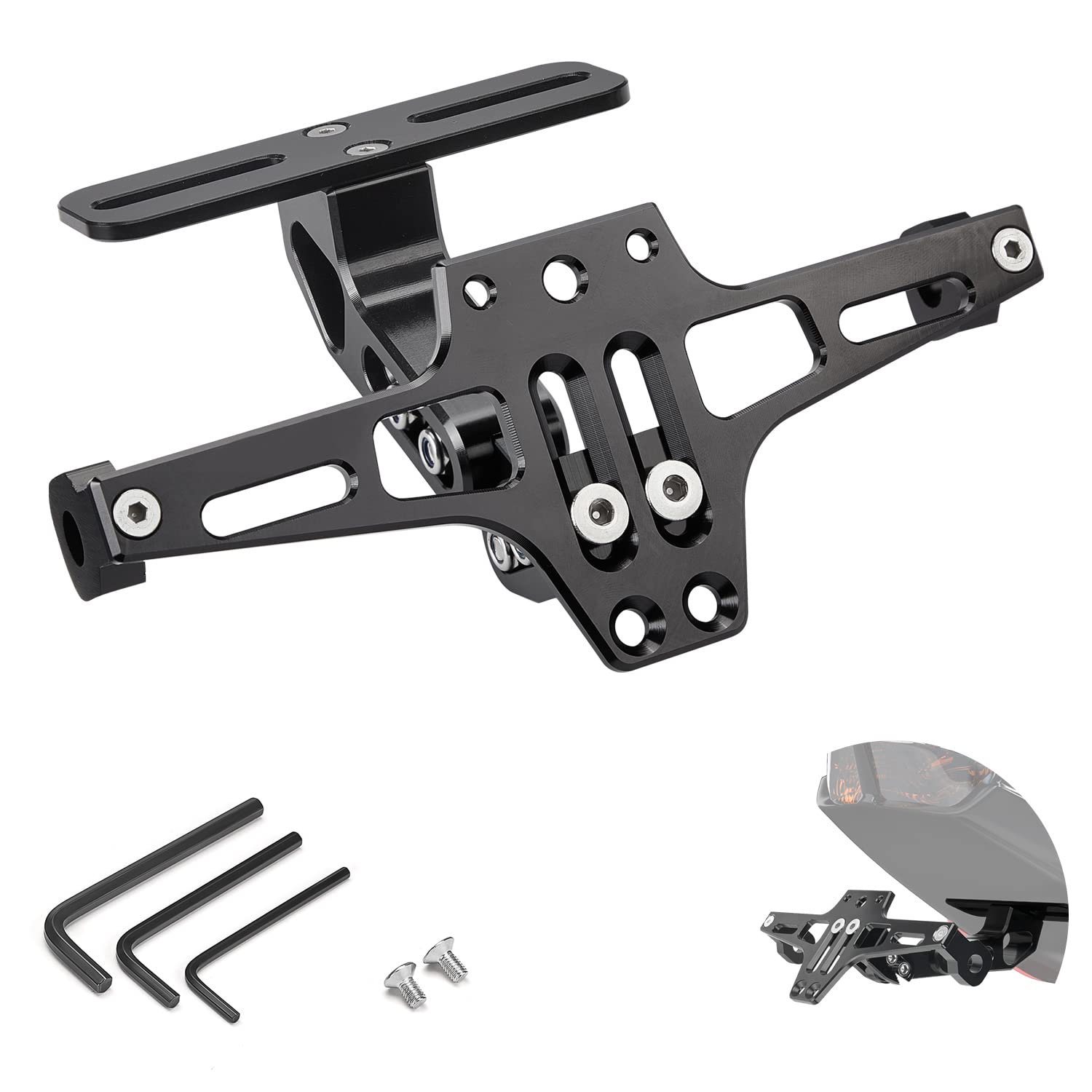 KEMIMOTO Motorcycle License Plate Bracket Fender