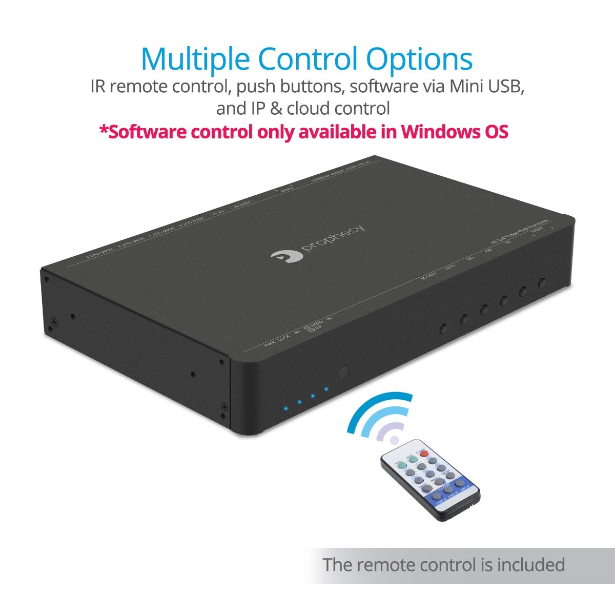 gofanco Prophecy 4K HDMI 2x2 ビデオウォールコントローラー&プロセッサー - 最大4K/60Hz YUV 4:4 HDMIまたはmDP 1.2入力 ベゼル補正 ファンレス カスケード(2x2、1x3、3x1、1x4、4x1、3x3、4x4に対応)