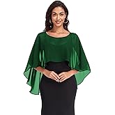 Pukguro Sheer Shawls and Wraps for Evening Dresses Chiffon Capes for Women Soft Wedding Cover Up