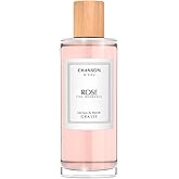 Chanson Rose Eau de Toilette 3.4 fl oz (Pack of 1), Notes of Lychee, Rose, and Oak Moss, Women's Fragrance, Long Lasting, Everyday Fragrance, Travel Size