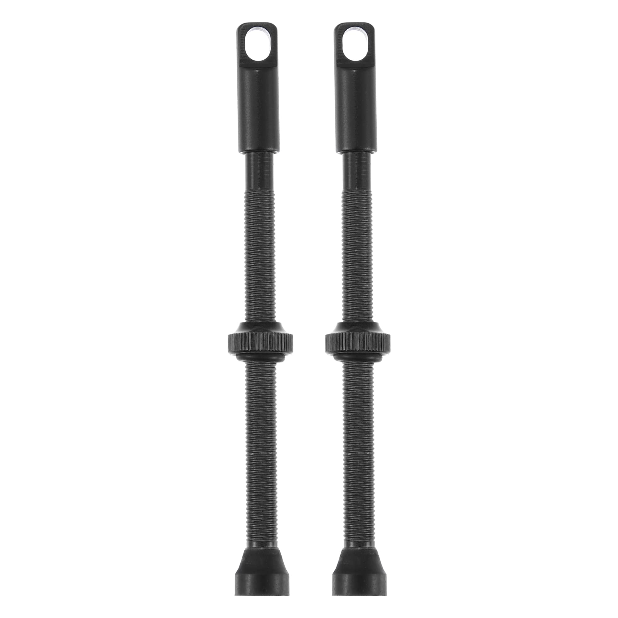 X AUTOHAUX 2pcs Universal Aluminum Alloy 80mm Bike Tubeless Valve Stems Black