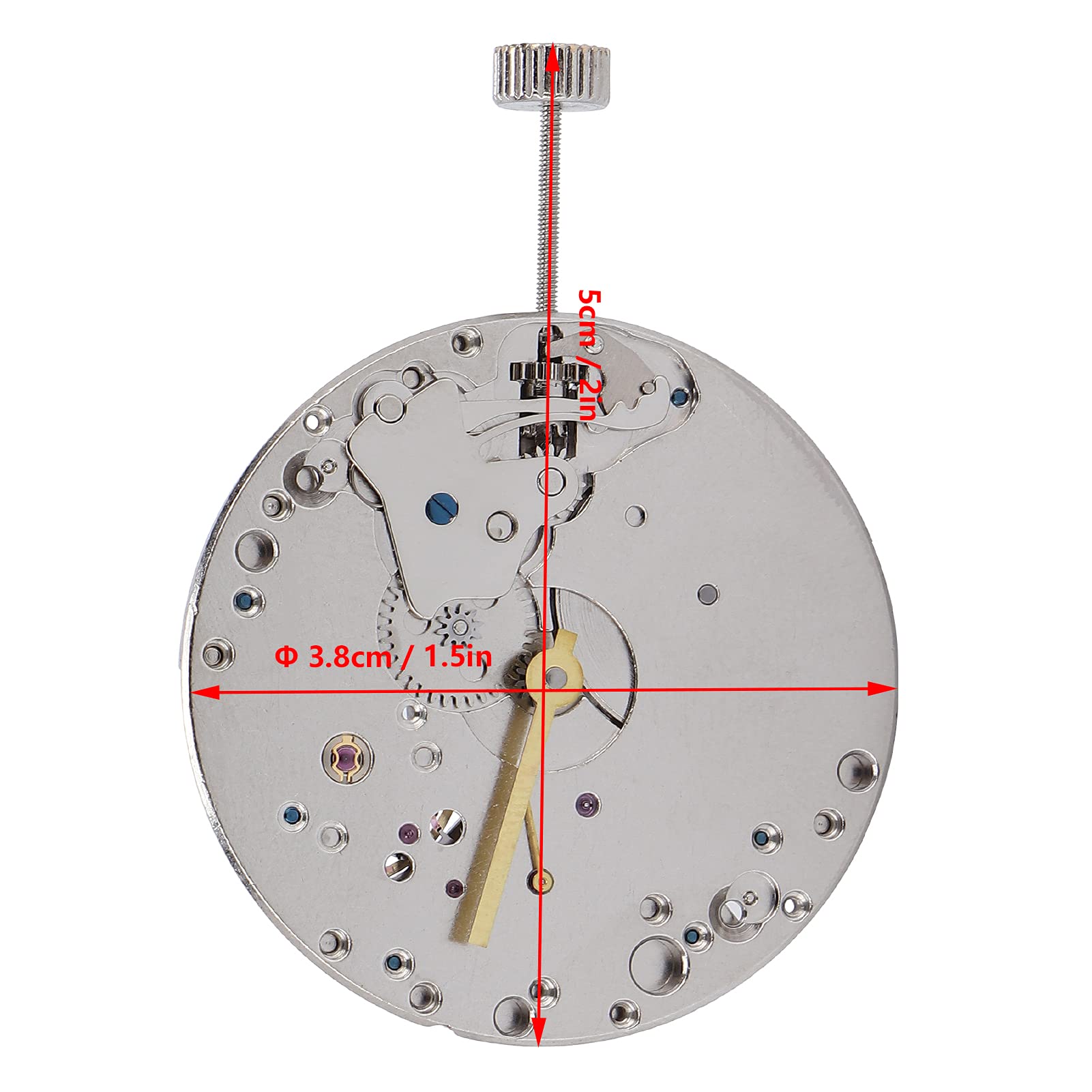 ZJchao Mechanical Watch Movement, ST3600 1.5in Diameter Movement Mechanical Watch Repairing Maintenance Replacement Accessory Round Watch Movements Kit for Watch Repair