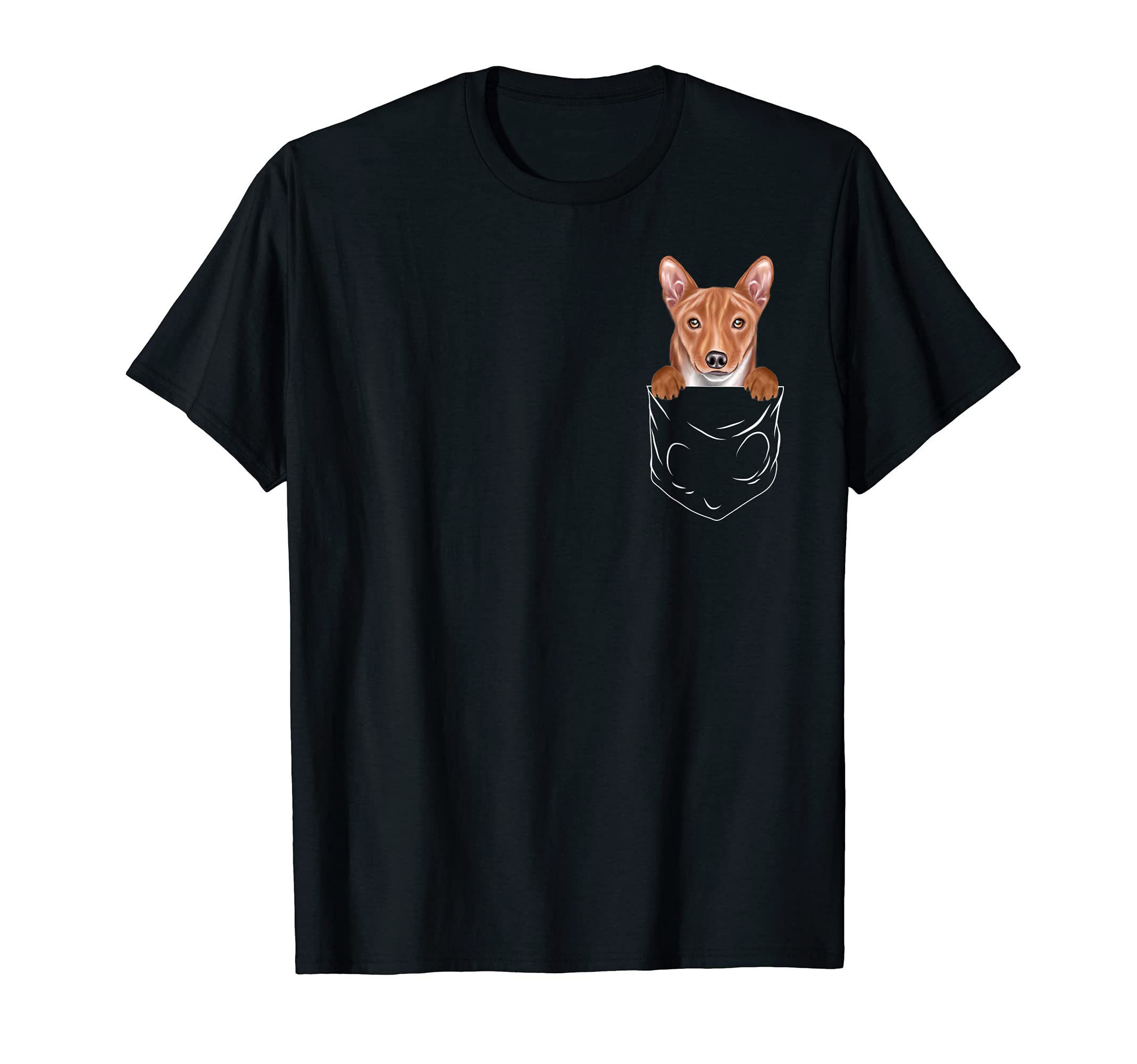 Dog In Pocket Basenji Funny Dog Lover T-Shirt