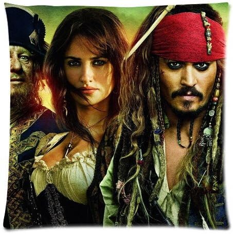 Chris G Dodge Pirates Of The Caribbean Movie Zippered Pillow Cover Case 18"X18"(Twin Sides)