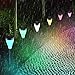 Icicle Color Changing Solar Lights,6 Pack Waterproof Outdoor Landscape Path Lights with 7 Color and 3 Modes Setting,Perfect Decoration Lighting for Garden Pathways & Flower Beds,Yard,Lawn,Fence