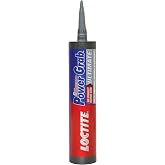 Loctite Power Grab Ultimate Construction Adhesive, 9 fl oz, 1 Pack | Versatile High-Strength All-Weather Construction Glue, Heavy Duty Adhesive for Wood, Metal, Ceramic, Plastic, Glass and Tile