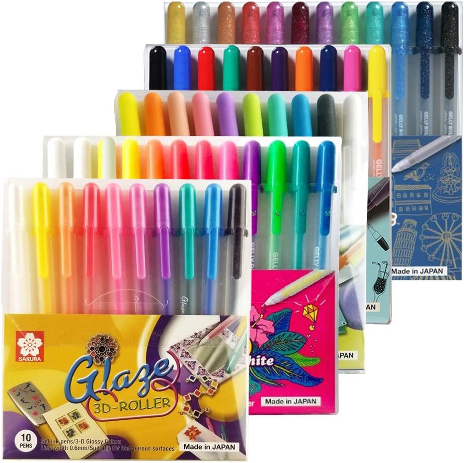 Japan Gel Pen Set Gelly Roll Basis/Bright/Highlight/Souffle