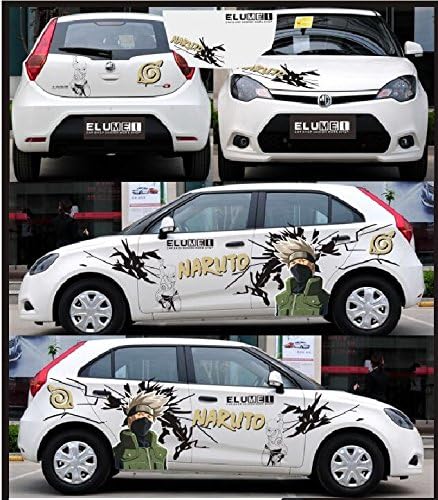 Itasha 4pcs Hot Anime Naruto Car Stickers Manga Naruto Car Vinyl Sticker Uzumaki Naruto Car Stickers & Sakura Haruno Decal (Kakashi Hatake)