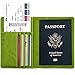 KINGMAS Passport Holder Cover, Unisex Travel Passport Wallet Case w/RFID Blocking