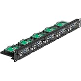 UCTRONICS 19" 1U Rackmount for Raspberry Pi, SSD Bracket for Any 2.5" SSDs, Hold Up to 5 Raspberry Pi 5/4B Boards, Front-Remo