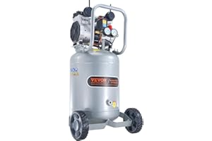 VEVOR 13-Gallon Air Compressor, 2HP, 4.6 SCFM@90PSI, Oil-Free Tank, 66dB Quiet Operation, Ideal for Tire Inflation, Woodworking, Auto Repairs, and Spray Painting (Maximum Pressure 125 PSI)