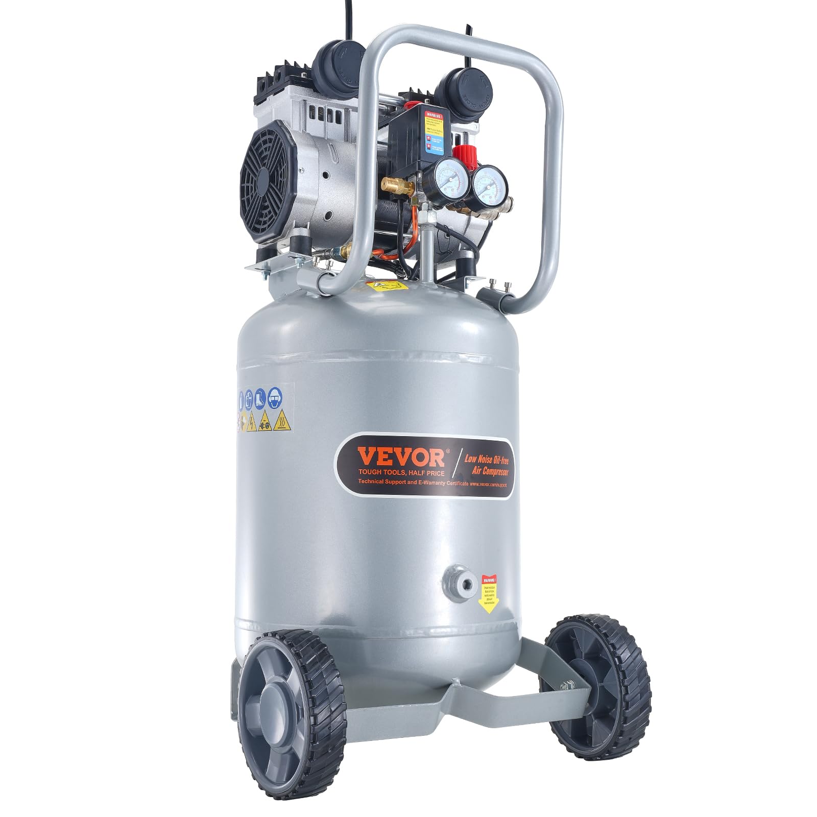 Photo 1 of VEVOR 13-Gallon Air Compressor, 2HP, 4.6 SCFM@90PSI, Oil-Free Tank, 66dB Quiet Operation, Ideal for Tire Inflation, Woodworking, Auto Repairs, and Spray Painting (Maximum Pressure 125 PSI)