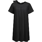 Deyeek Hospital Gowns for Women Tear Away Snap Open Back Dress Post Shoulder Surgery Dresses Soft Adaptive Clothing Nightgown