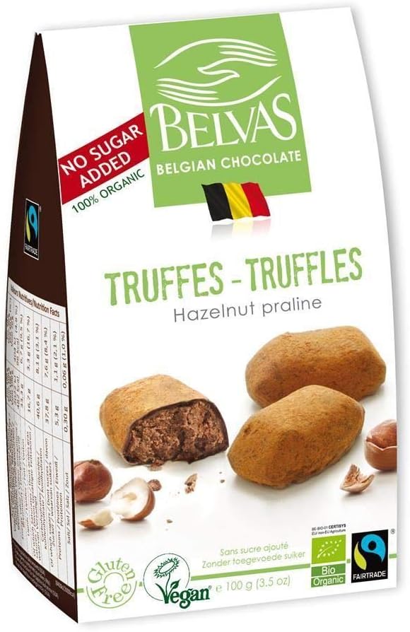 Belvas | No Added Sugar Truffle - with inuline - 100g | 6 x 100g (UK)