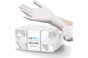 White Nitrile Disposable Gloves - Latex Free Food Prep, Salon, Hair Dye, Kitchen Gloves