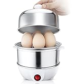 CACHOO Rapid Egg Cooker, 14 Egg Capacity Electric Egg Cooker with Boil-dry Protection for Soft, Medium, Hard Boiled, Poached,
