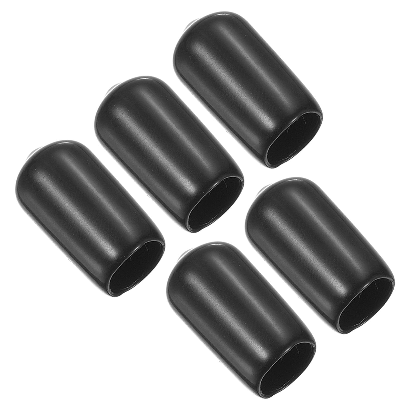 PATIKIL 11.5mm Pool Tip Cover, 5Pcs Billiard Cue Tip Protector Rubber Pool Cue Tips Head Cover Snooker Accessory for Billiard Club, Black