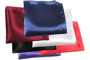 Holibanna 6pcs Men's Silk Pocket Squares Wedding Handkerchief Suit for Pocket Gentleman Essential