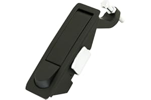 Southco C2-32-15 Series Powder Coated Zinc Alloy Adjustable Lever Hand Operated Compression Latch with Raised Trigger, Non-Locking, 0.20" Thick, 0.04"-0.94" Grip Range, Black