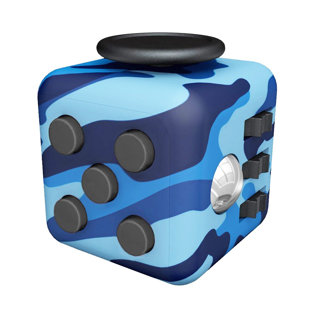 Amteker Fidget Cube Spielzeug Angst Aufmerksamkeit Stress Relief, und brechen nervöse Gewohnheiten und Angst Spielzeug Geschenke für Kinder und Erwachsene (Camo Blau)