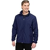 AFC Men’s Lightweight Windbreaker With Hood Water Resistant Lg to 6x Big & Tall