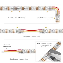 BTF-LIGHTING 3 Pin 10mm 0.39in Width Transparent