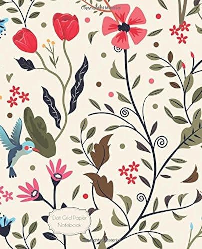 Download Dot Grid Paper Notebook: Floral Traditional: 7.5 x 9.5 Dot Grid Journal, 170 Pages PDF