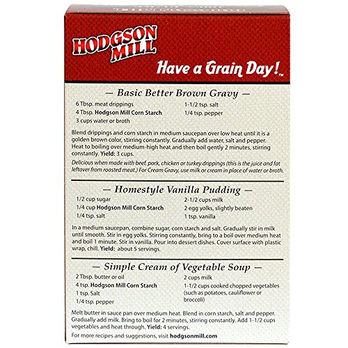 Hodgson Mill Pure Corn Starch, 16-Ounce (Pack of 12), For Creamy Smooth Lump-Free Sauces Gravy and Pudding, Use for Eco-Friendly Green Cleaning Solutions That are Pet and Child Friendly