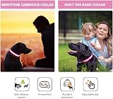 MASBRILL Light Up Collar Rechargeable LED Dog Collar Pink 3 Modes Small Large view 5
