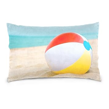 Amazon Com Cotton Velvet Pillowcases Beach Ball Print Soft Pillow