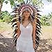 Novum Crafts Feather Headdress | Native American Indian Inspired | Choose Color (Rasta)