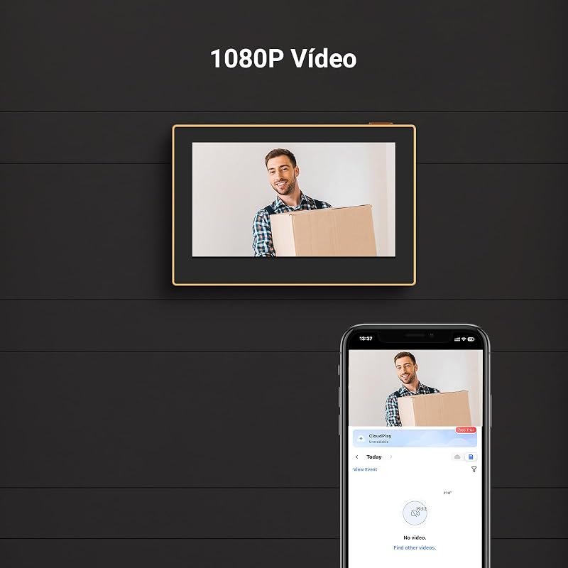 Mirilla Digital de Puerta con Pantalla a Color de 4.3'' Cámara Video Inalámbrico 1080P,Vista en Vivo 146°,Batería Recargable 2200mAh,WiFi 2,4GHz,NO Detección de Movimiento,NO Visión Nocturna,CP2