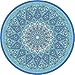Indiana Blue Brazilian Velour Beach Towel 63 Inches Round