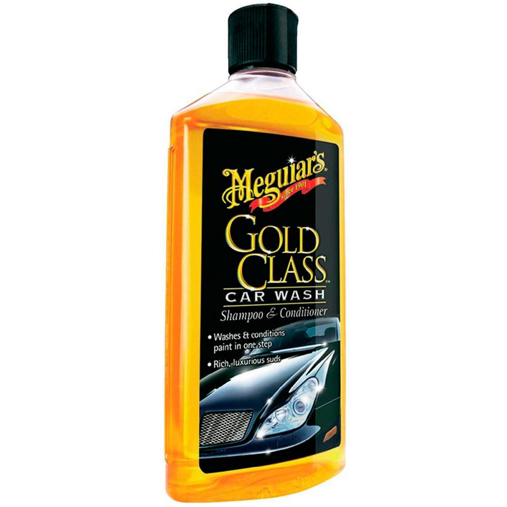 Meguiar's Gold Class Car Wash Shampoo & Conditioner 473ml - Biodegradable Formula, Rich Luxurious Suds - G7116EU