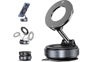 Vacuum Suction Magnetic Bracket K007 — Strong Magnet Phone Holder — 60×60×40mm — Dashboard/Windshield Mount — 360° Rotation —