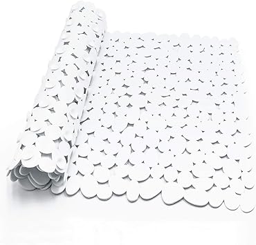 Alfombra Bañera Antideslizante con Ventosa Resistentes al Moho Lavables a Máquina Infantiles Alfombrillas para Bañera 88 x 40 cm (Blanco)