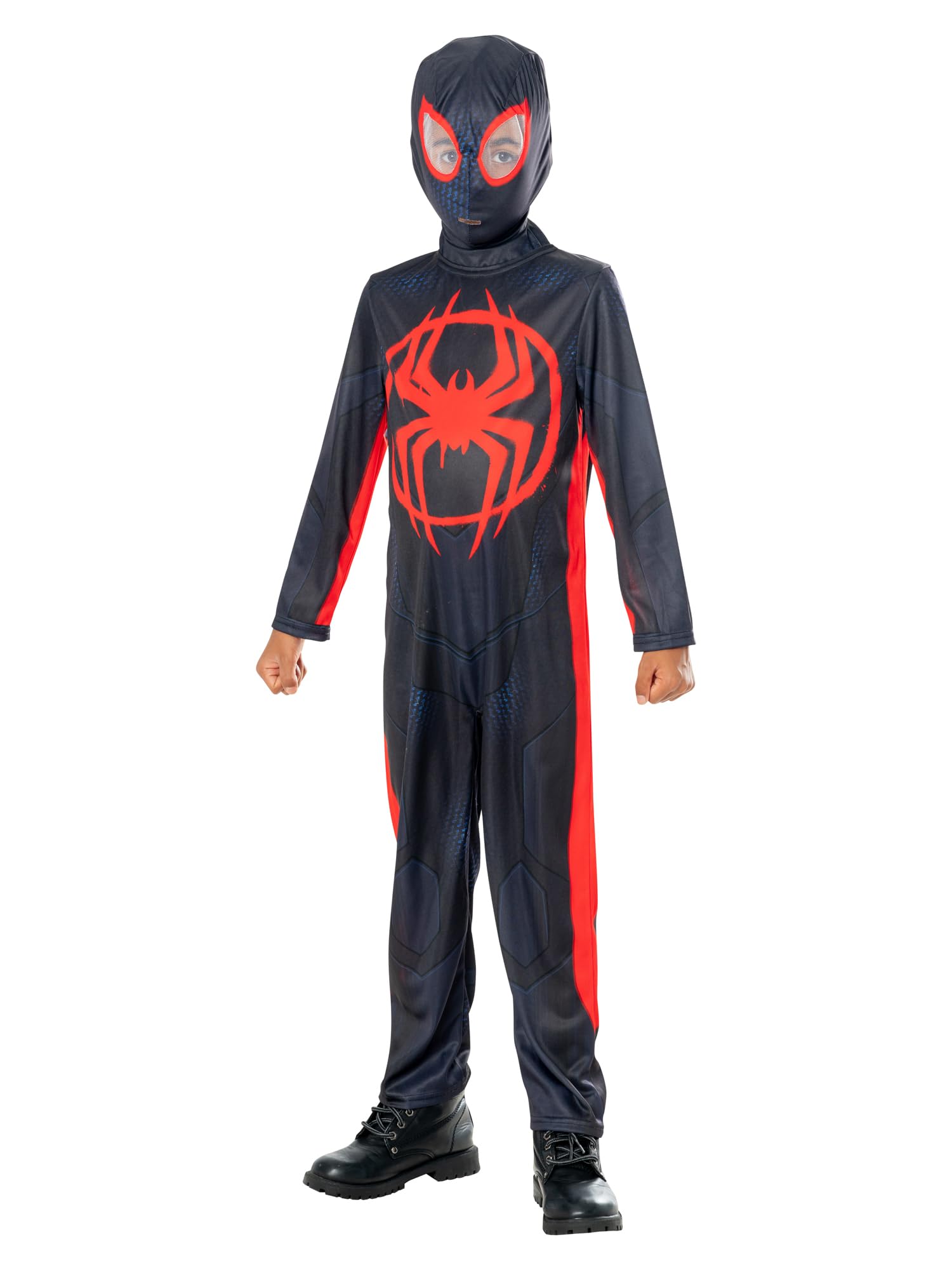 Rubies 1000716XXS Miles Morales Child Costume Spiderman Kids Fancy Dress, Boys, Black/Red, XXSmall, 3-4 Years Halloween Halloween