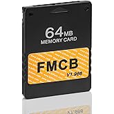 GuileKeys Free McBoot PS2 Memory Card, 64MB FMCB Memory Card for PS2 Fat Console, Runs Games in USB Hard Drive or Hard Disk, Video Game Adapter with No Lag, Plug & Play (v1.966)